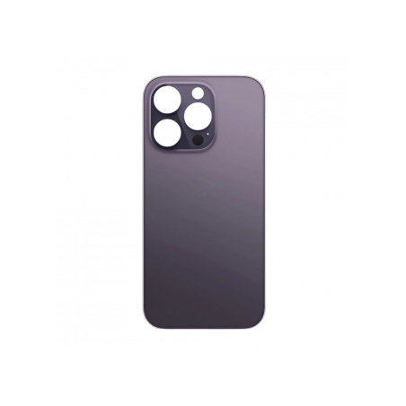 VITRE ARRIERE IPHONE 14 PRO NOIR  *** GRAND TROU *** PREMIUM
