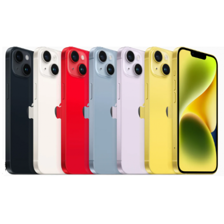 VITRE ARRIERE IPHONE 14 ROUGE *** GRAND TROU ***