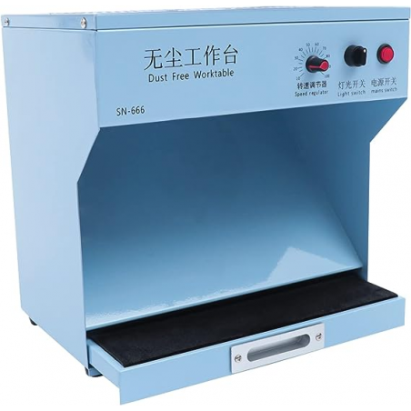 Mini Cabine avec Ventilateur et Eclairage Anti-Poussieres SN666