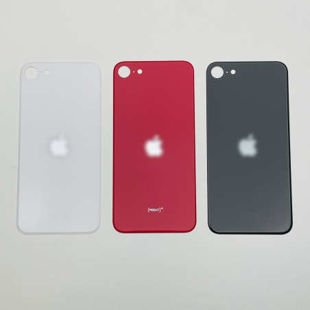VITRE ARRIERE * GRAND TROU * IPHONE 8G/SE2020/2022/ BLANC PREMIUM 1:1