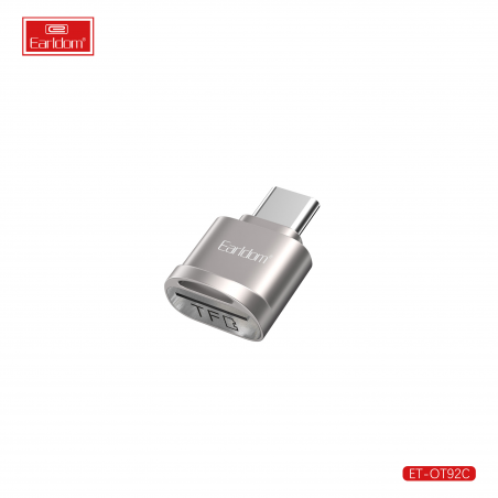 EARLDOM LECTEUR DE CARTE SD TYPE-C POUR SMARTPHONE SILVER