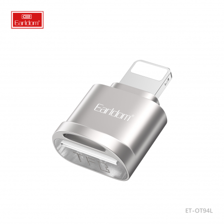 EARLDOM LECTEUR DE CARTE SD LIGHTNING SILVER