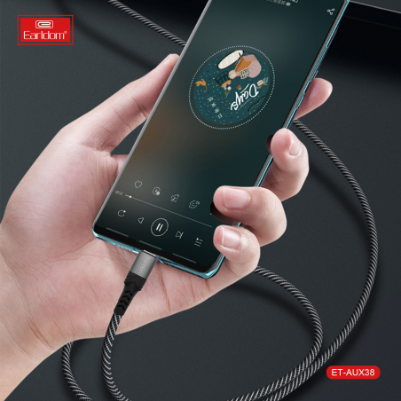 EARLDOM AUX AUDIO CABLE TYPE-C VERS JACK ET-AUX38 NOIR