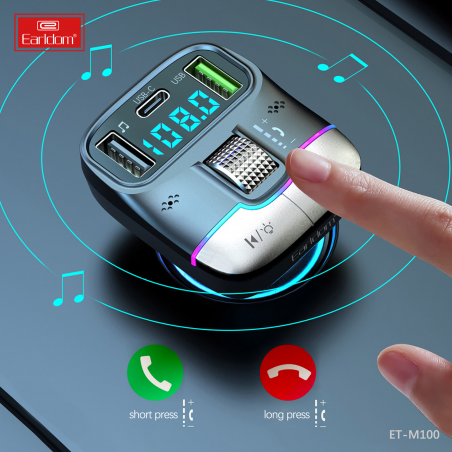TRANSMETTEUR BLUETOOTH MULTIFONCTION EARLDOM ET-M100 NOIR