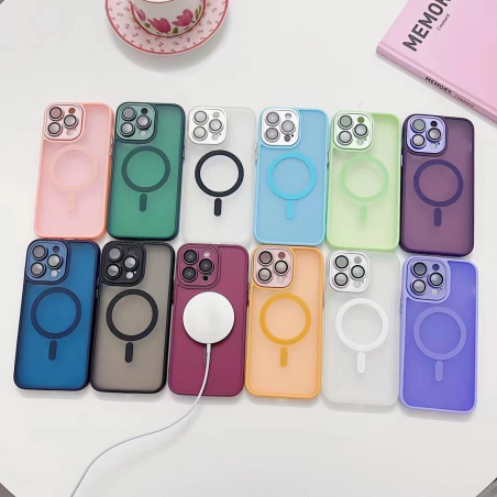 COQUE MAGSAFE IPHONE 13 PRO + PROTECTION DE CAMERA BLEU