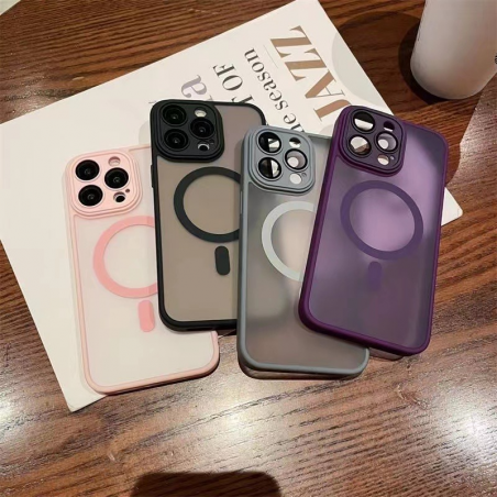 COQUE MAGSAFE IPHONE 14 PRO + PROTECTION DE CAMERA ROUGE
