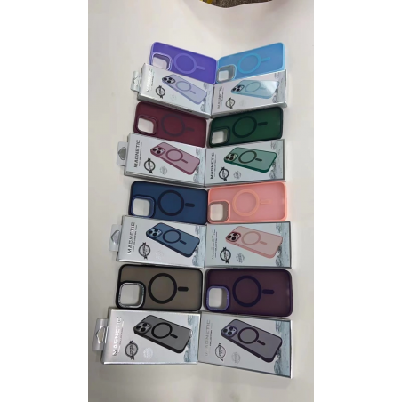 COQUE MAGSAFE IPHONE 15 PRO + PROTECTION DE CAMERA GRIS NATUREL