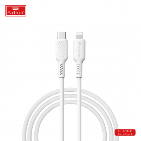 CABLE EARLDOM TYPE-C VERS LIGHTNING EC-171C-i 1M 20W BLANC