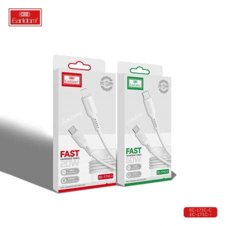 CABLE EARLDOM TYPE-C VERS LIGHTNING EC-171C-i 1M 20W BLANC