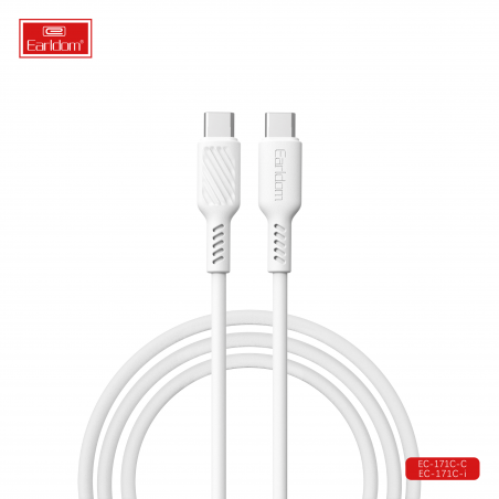 CABLE EARLDOM TYPE-C VERS TYPE-C  EC-171C-C 1M 60W BLANC