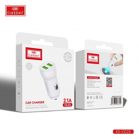 CHARGEUR ALLUME CIGARE EARLDOM CAC ES-CC23 BLANC