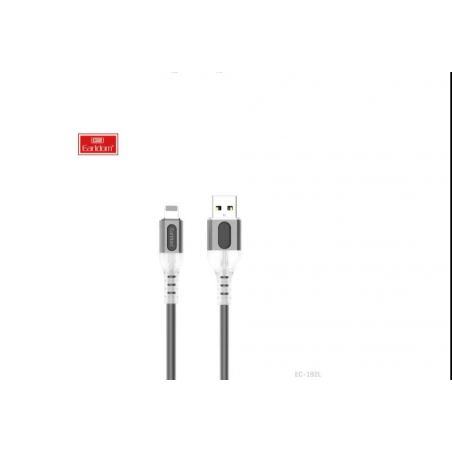 CABLE USB VERS LIGHTNING  2.4A SILICONE EARLDOM NOIR 1M
