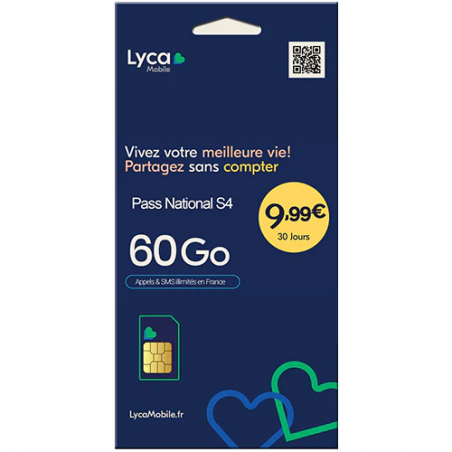 Carte SIM LYCA 60 GO 5G