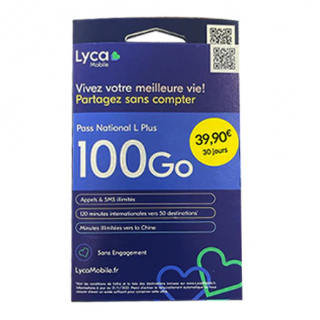 Carte SIM LYCA 100 GO 5G