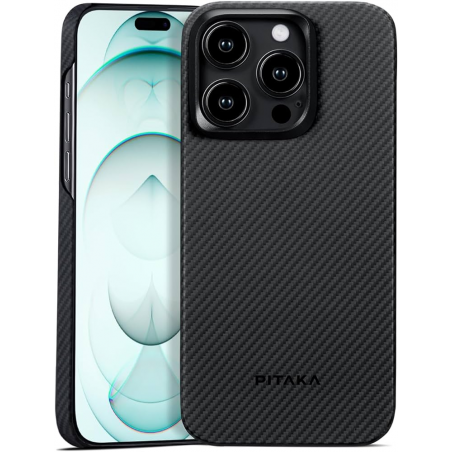 COQUE IPHONE 15 PRO MAX EN CARBONE ARAMID 600D MAGSAFE PITAKA