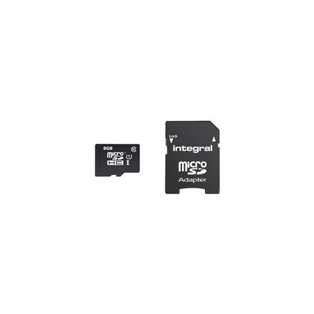 INTEGRAL - Carte mémoire MICRO SD HC Classe 10 - 8GB Ultima Pro Full HD (80MB/s)