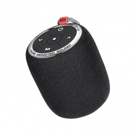 Monster - S110 - Boombox Bluetooth - 8H d'Autonomie - Pure Sound - Compacte et Légère - Résiste à l'eau - Noir