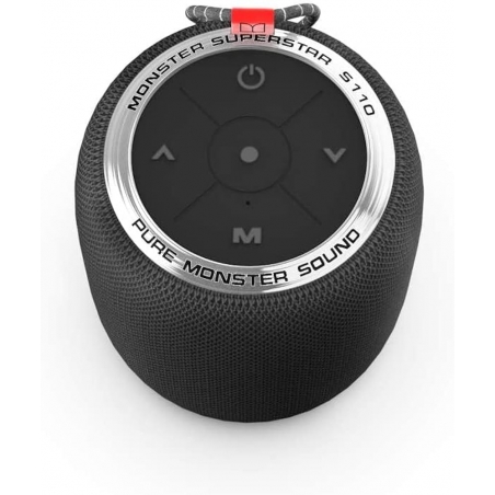 Monster - S110 - Boombox Bluetooth - 8H d'Autonomie - Pure Sound - Compacte et Légère - Résiste à l'eau - Noir