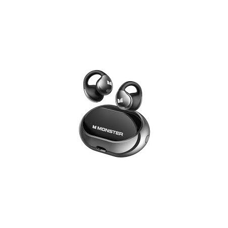 Monster-AC600, avec suppression du bruit AI, casque à oreille ouverte, clip d'oreille à conduction, écouteurs multi-micro, Black