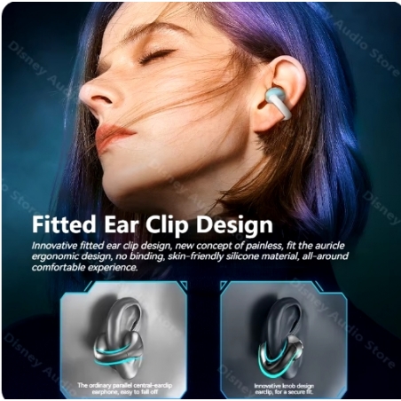 Monster-AC600, avec suppression du bruit AI, casque à oreille ouverte, clip d'oreille à conduction, écouteurs multi-micro, Blanc
