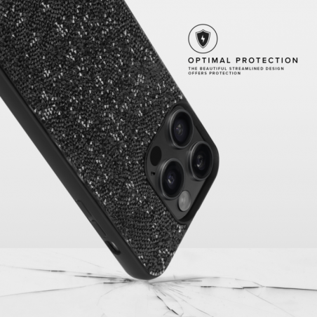 Coque à Strass En TPU souple iPhone 15 Pro Max OR