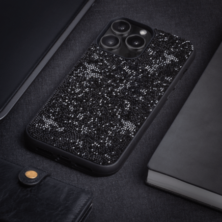 Coque à Strass En TPU souple iPhone 16 Pro ARGENT