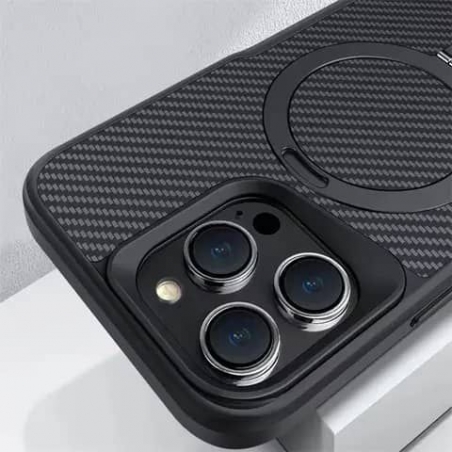 COQUE IPHONE 15 PRO MAGSAFE CARBONE NOIR