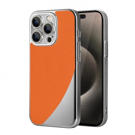 COQUE ULTRA FINE IPHONE 15 ORANGE METALIQUE
