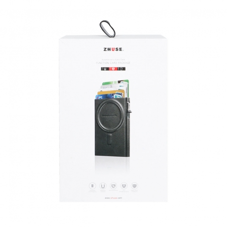 PORTE CARTES MAGSAFE (CARTES EJECTABLE) ZHUSE NOIR
