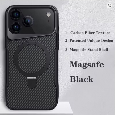 COQUE IPHONE 17 PRO MAGSAFE CARBONE NOIR