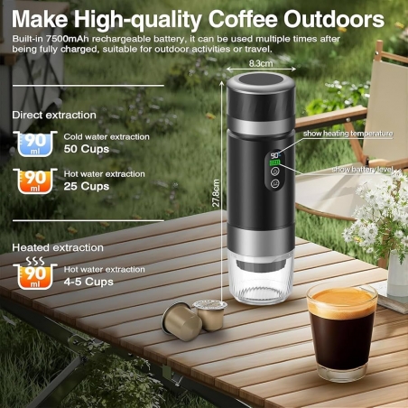 MACHINE A CAFE PORTABLE (BATTERIE AMOVIBLE)