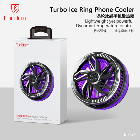 Refroidisseur Smartphone MagSafe RGB EARLDOM -Ventilateur Gaming Anti-Surchauffe