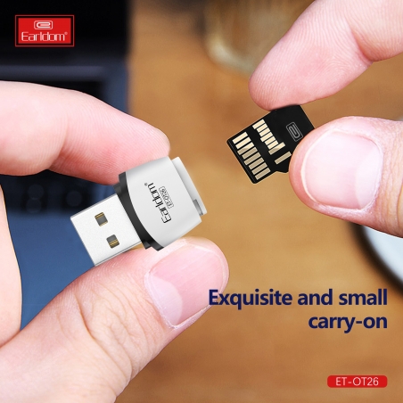 LECETUR DE CARTE MICRO SD USB 2.0 EARLDOM COMPACT PLUG&PLAY
