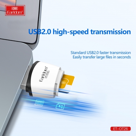 LECETUR DE CARTE MICRO SD USB 2.0 EARLDOM COMPACT PLUG&PLAY
