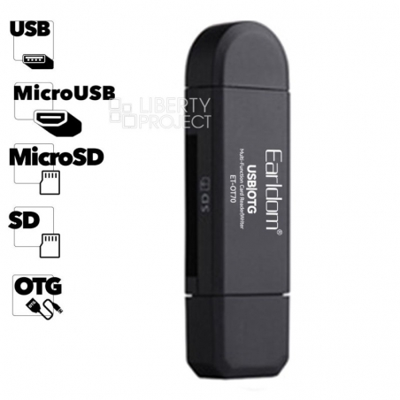 LECTEUR DE CARTES USB 2.0 MULTI-FONCTIONS SD/TF EARLDOM