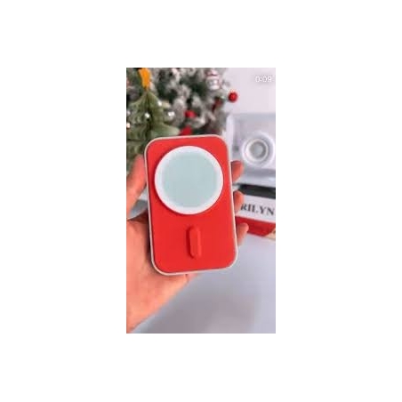 POWER BANK SANS FIL MAGNETIQUE 10 000 mAh ROUGE