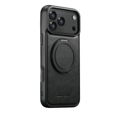 COQUE iPhone 17 PRO MAX CUIR MAGSAFE NOIR