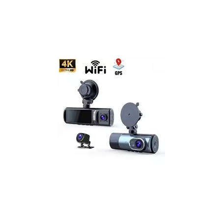 DASH CAM FULL UHD 4K 3 CANAUX