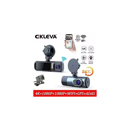 DASH CAM FULL UHD 4K 3 CANAUX