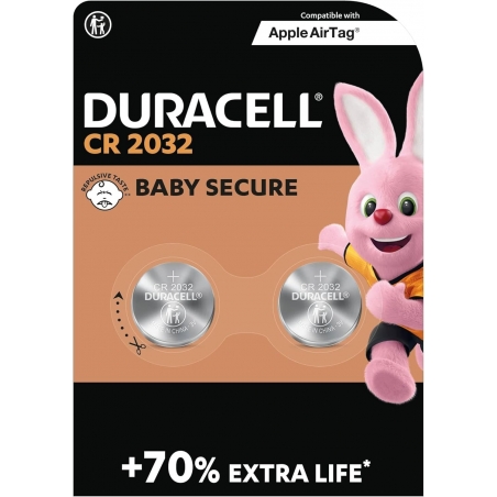 DURACELL 2032 Piles Boutons au lithium 3V (lot de 2)
