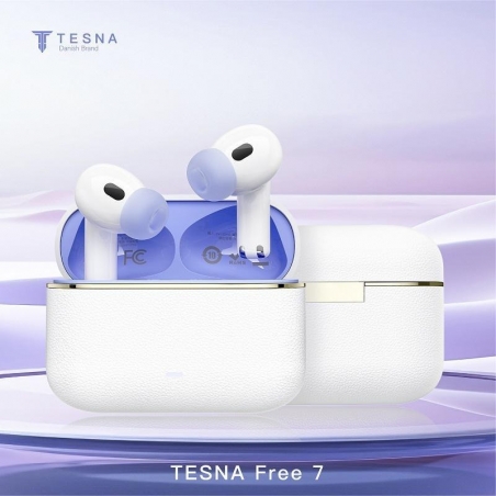 Écouteurs Bluetooth TESNA Free7 Violet - ANC, Bluetooth 5.4 et Autonomie Longue Durée