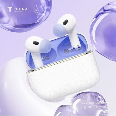 Écouteurs Bluetooth TESNA Free7 Violet - ANC, Bluetooth 5.4 et Autonomie Longue Durée
