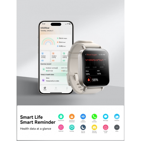Montre connectée JOYROOM JR-FT3S Fit-life Series titanium