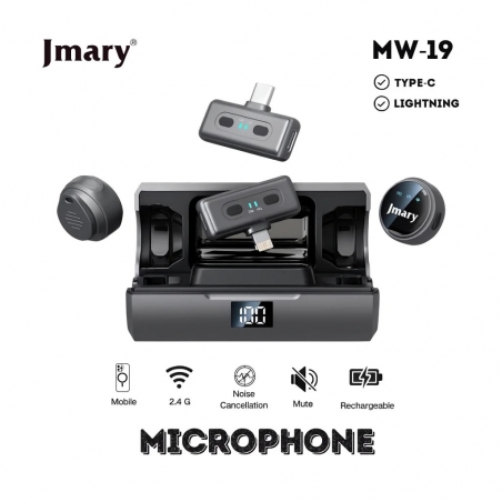 MICRO CRAVATE SANS FIL JMARY MW-19 (type-c/lightning)