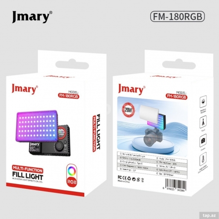 JMARY FM-180 RGB - Lampe LED Professionnelle pour Créateurs de Contenu