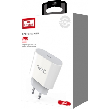 ADAPTATEUR USB-C 20W PD Charge Rapide iPhone Samsung | EU4 EARLDOM