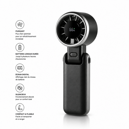 Mini Ventilateurs H03 inclinable grosse autonomie