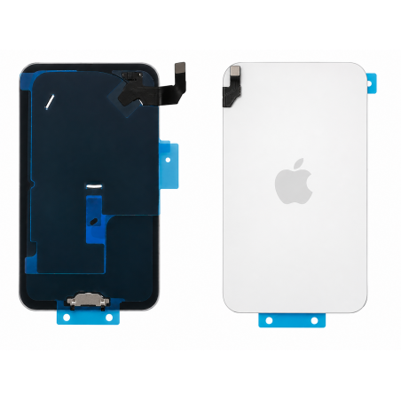 Vitre Arrière iPhone 17 pro Max Silver avec MagSafe + charge induction